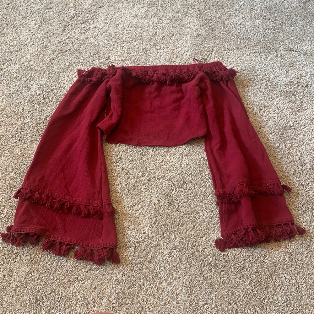 Red Crop top